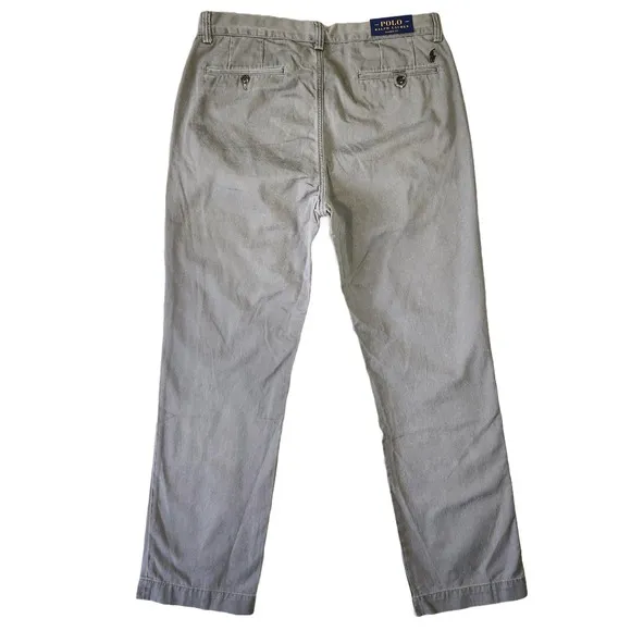 Polo Ralph Lauren Gray Chinos Pants Mens 34x32 Classic Fit Career Preppy Church