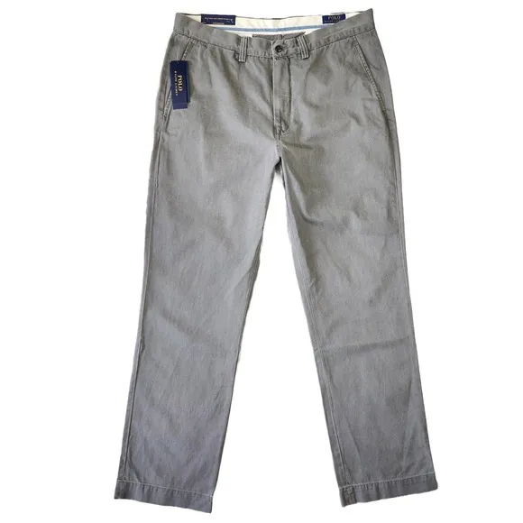 Polo Ralph Lauren Gray Chinos Pants Mens 34x32 Classic Fit Career Preppy Church