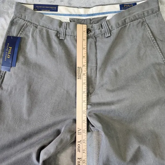 Polo Ralph Lauren Gray Chinos Pants Mens 34x32 Classic Fit Career Preppy Church