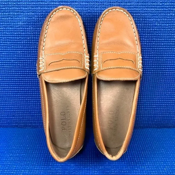 POLO RALPH LAUREN Kids-Boys Size 4.5 Brown Comfort School Shoes WENZHOU