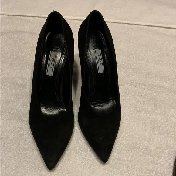 Prada Women's Black Suede Heels