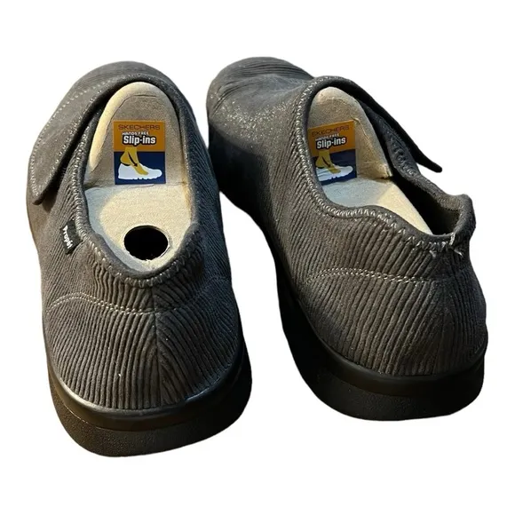 Propet Men's Cush N Foot Slippers Silver Comfort Shoes Size 11XX 5(E)