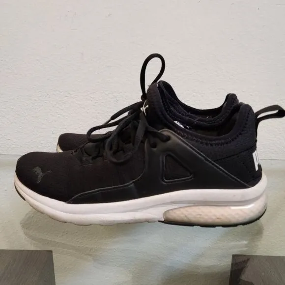 Puma Electron 2.0 Black Running Shoes Women's Size 7.5 Athletic Fitness Sneakers