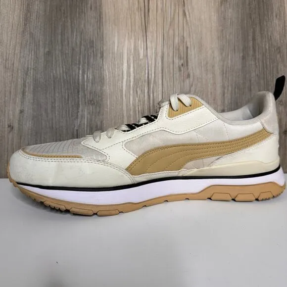 Puma R78 Trek Trainers Shoes Mens 12 Ivory Tan Pebble Athletic Casual Sneakers