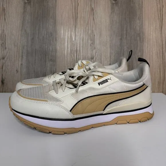 Puma R78 Trek Trainers Shoes Mens 12 Ivory Tan Pebble Athletic Casual Sneakers