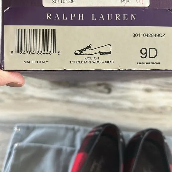 RALPH LAUREN PURPLE LABEL -💜Crested plaid wool tartan shoes