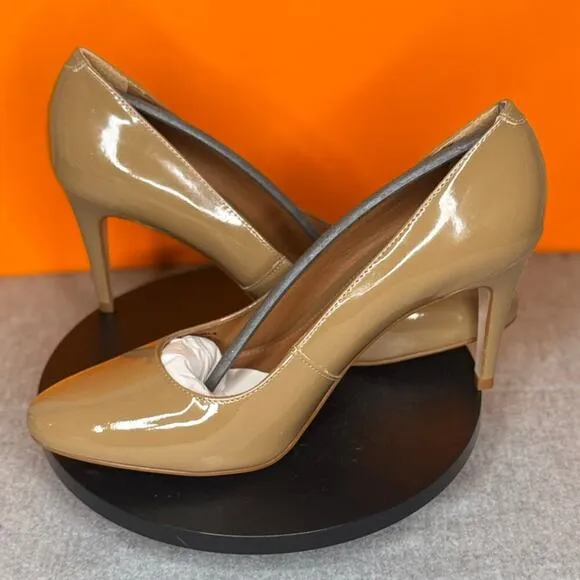 Rebecca Allen The New Pump Nude Tan Heel Size 8.5 M NEW WITH BOX