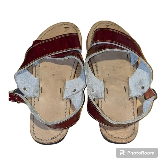 Red  Mexican Sandals Size 8.5