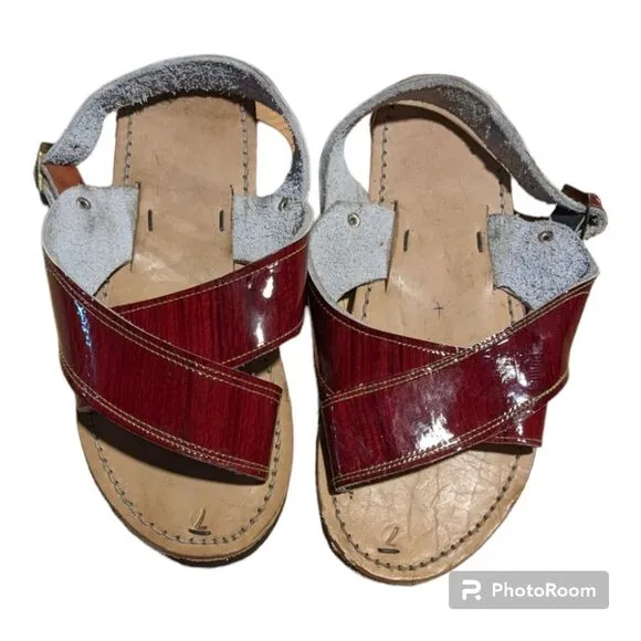 Red  Mexican Sandals Size 8.5