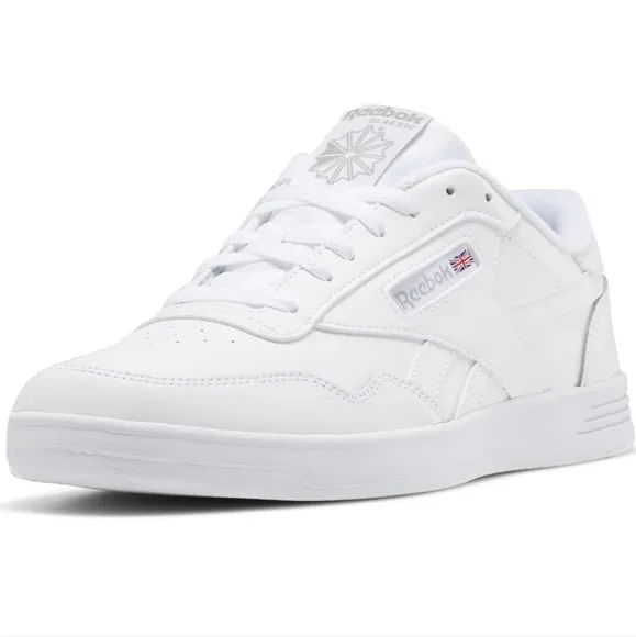 Reebok Club Memt White Gray Memory Foam Men Tennis Shoes Leather NIB