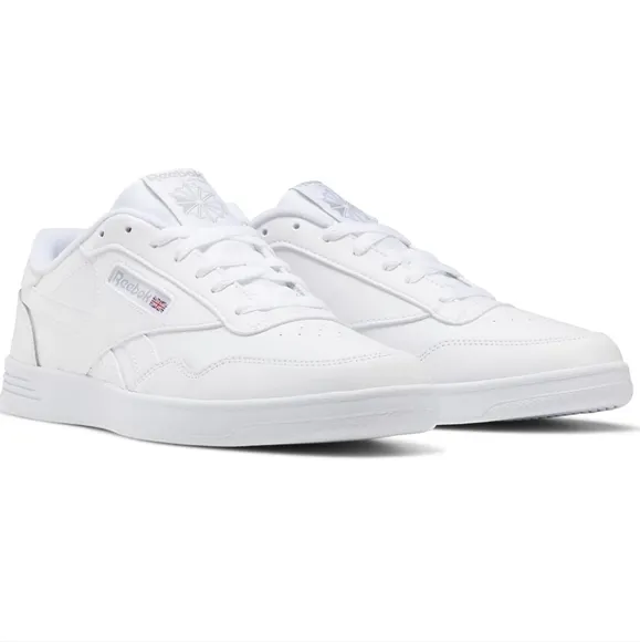 Reebok Club Memt White Gray Memory Foam Men Tennis Shoes Leather NIB