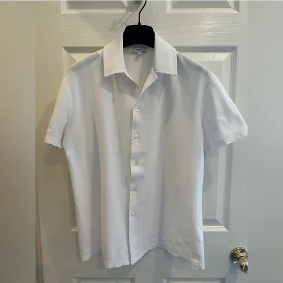 Reiss Caspa Cuban Collar Short Sleeve Shirt
