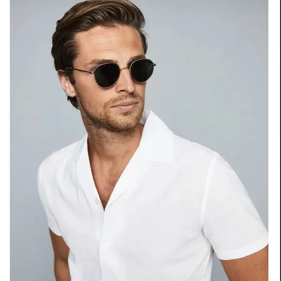 Reiss Caspa Cuban Collar Short Sleeve Shirt