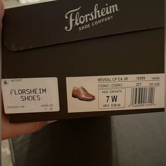 Reveal Cap Toe Derby Florsheim Big Kid Color: Cognac