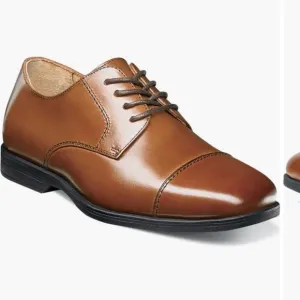 Reveal Cap Toe Derby Florsheim Big Kid Color: Cognac