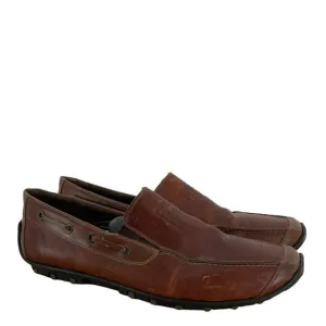 Rieker Shoes Men Size EU45 US11.5/12 Leather Loafer Comfort Moc Slip On Brown