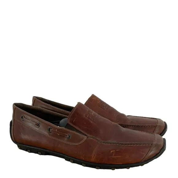 Rieker Shoes Men Size EU45 US11.5/12 Leather Loafer Comfort Moc Slip On Brown