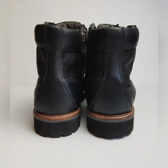 Rockport Men's Marshall Rugged Black Leather Cap Toe Boots ~ Size 10