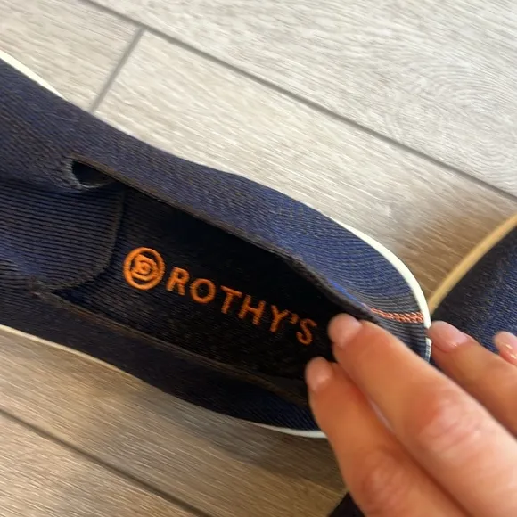 Rothy's Marino Navy Slip-On sneaker casual knit Shoes size 11