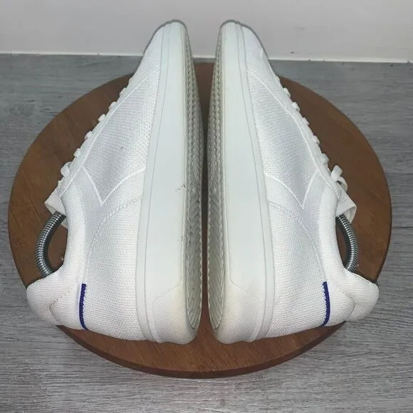 Rothy's Men's Size 11 White The RS01 Sneaker Lake Up Shoes Comfort Knit Athletic