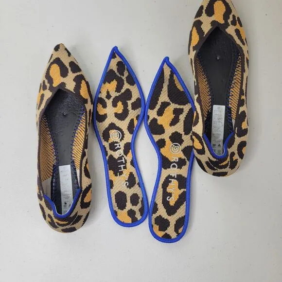 Rothy’s The Point in Big Cat Women’s Size 7 Slip-on Washable Comfort Ballet Flat