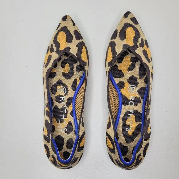 Rothy’s The Point in Big Cat Women’s Size 7 Slip-on Washable Comfort Ballet Flat