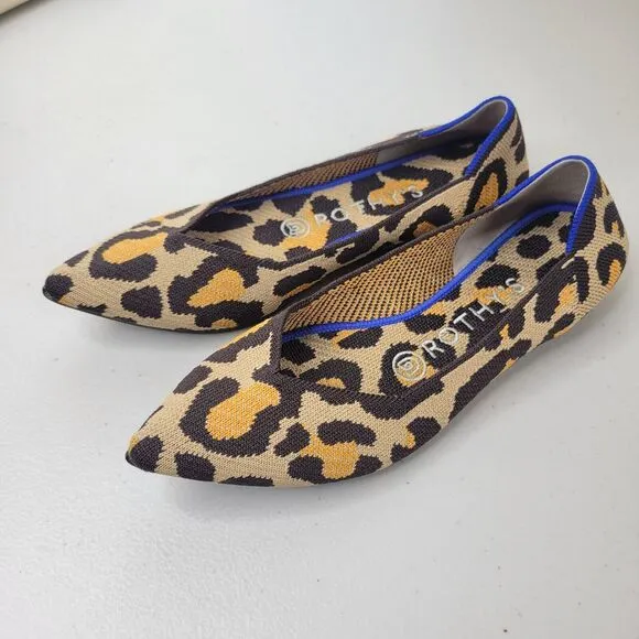 Rothy’s The Point in Big Cat Women’s Size 7 Slip-on Washable Comfort Ballet Flat