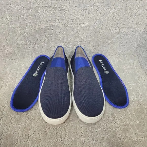 Rothy's The Sneaker Maritime Navy Slip On Comfort Shoes Women's Size US 6, 7