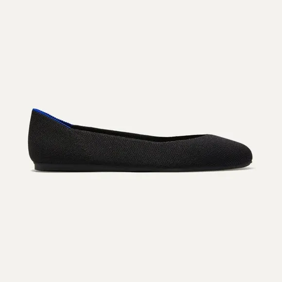 Rothy's Women's Black The Square Flat Comfort Travel Shoes Size 12 NWOT