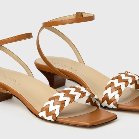 Safari Women's Brown and White Heeled Sandal by Kiki Price