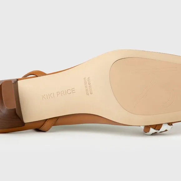 Safari Women's Brown and White Heeled Sandal by Kiki Price