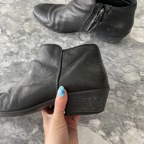 Sam Edelman Leather Heeled Ankle Boots 11