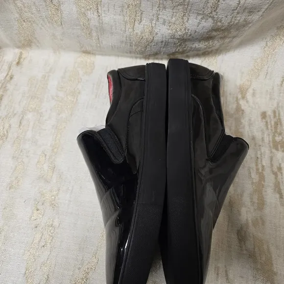 Santino Men's Black Patent Leather Tuxedo Dress Red Insole Slip On  Sz10