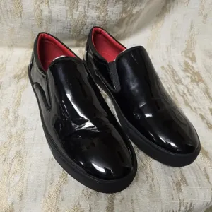 Santino Men's Black Patent Leather Tuxedo Dress Red Insole Slip On  Sz10