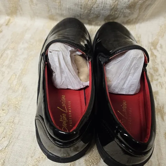 Santino Men's Black Patent Leather Tuxedo Dress Red Insole Slip On  Sz10