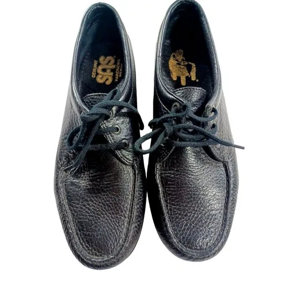 SAS Black Amigo Mens 10 N Narrow Lace Up Loafers Soft Step