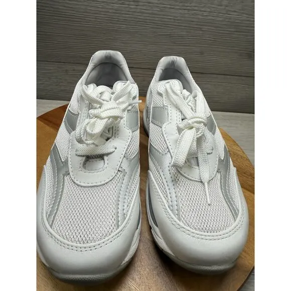 Sas Tour Mesh Womens Shoes Size 8 Wide White Silver Comfort Athletic Sneakers