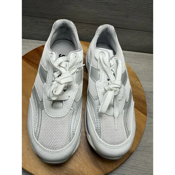 Sas Tour Mesh Womens Shoes Size 8 Wide White Silver Comfort Athletic Sneakers