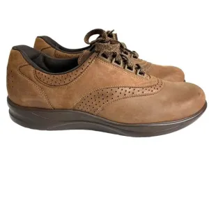 SAS Walk Easy - Lace Up Walking Shoes Women 9.5 N Brown Comfort Shoes- USA