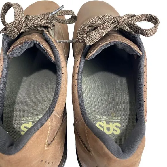 SAS Walk Easy - Lace Up Walking Shoes Women 9.5 N Brown Comfort Shoes- USA