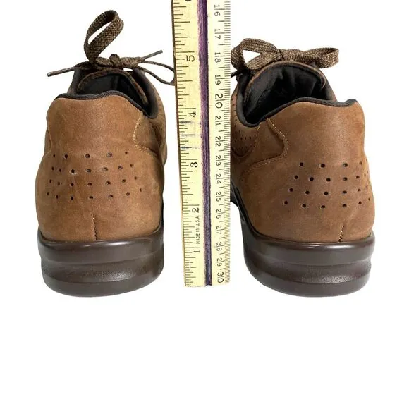 SAS Walk Easy - Lace Up Walking Shoes Women 9.5 N Brown Comfort Shoes- USA