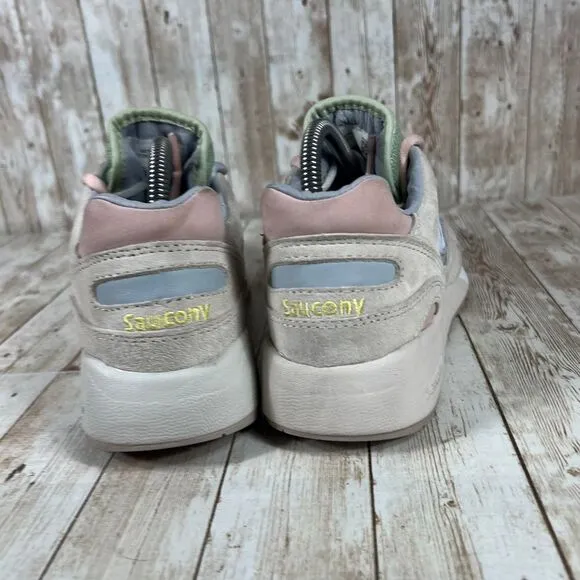 Saucony Shadow 6000 Retro Running Sneakers Sage‎ Green Pink Gray Mens Size 8.5