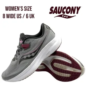 Saucony Women's Guide 15 Alloy Quartz Size 8 Wide Running Shoe Casual Comfy Gym