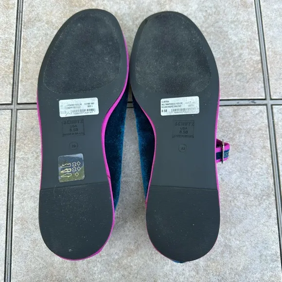Schutz Clarissa Velvet Flat