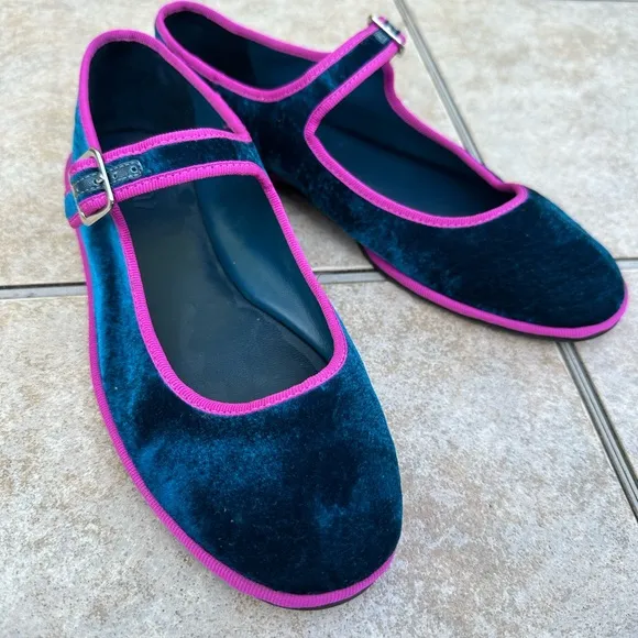 Schutz Clarissa Velvet Flat