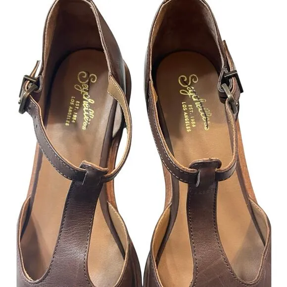 Seychelles Women’s Leather Soulmate Heels in Brown Size 10 New