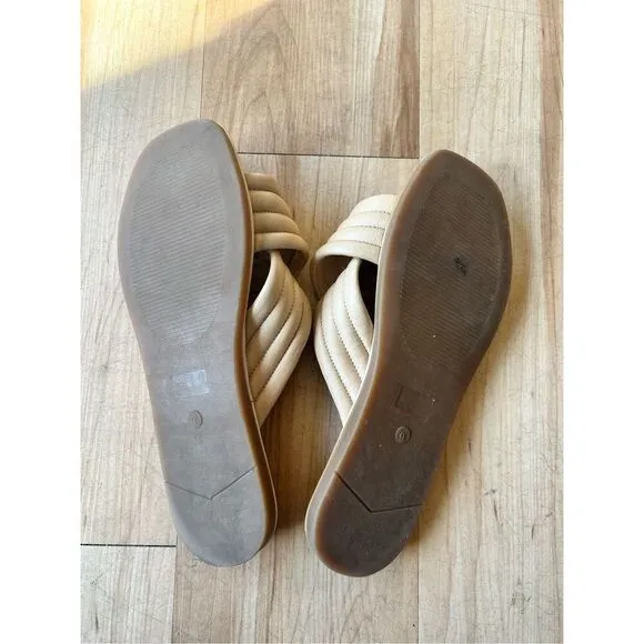 Seychelles Leather Crossband Slide Sandals