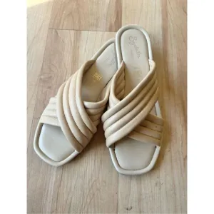 Seychelles Leather Crossband Slide Sandals