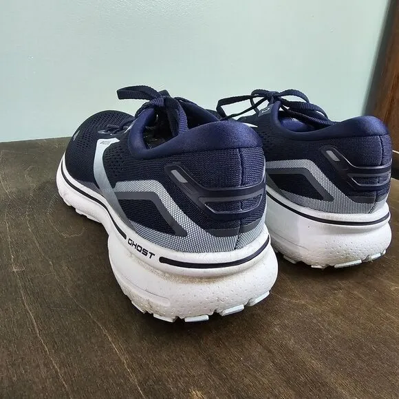 Size 10 Medium - Brooks Ghost 15 in Peacoat Pearl Salt Air Blue White