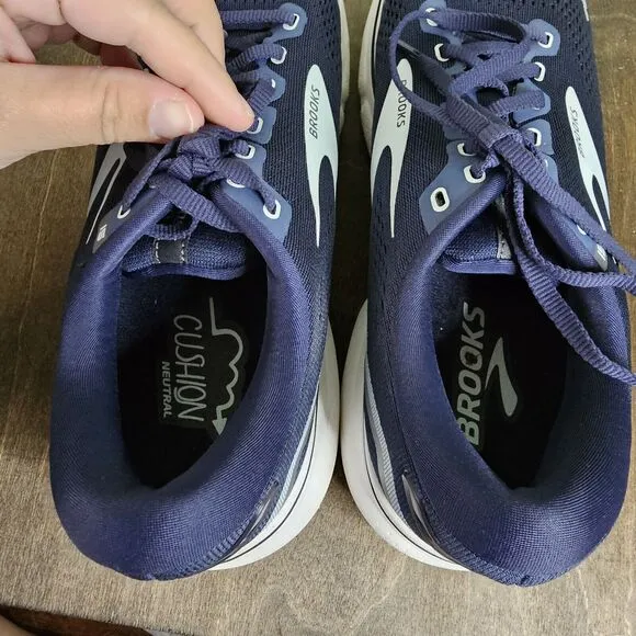 Size 10 Medium - Brooks Ghost 15 in Peacoat Pearl Salt Air Blue White